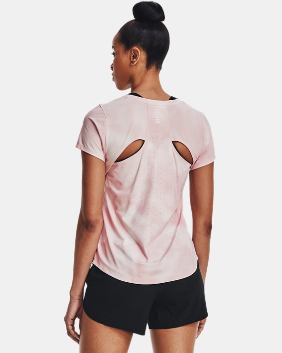 Women's UA Iso-Chill 200 Laser T-Shirt, Pink, pdpMainDesktop image number 1